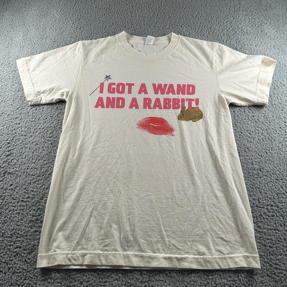 Everybody.World Shirt Size M White Cotton Magic Wand Rabbit Graphic Tee USA